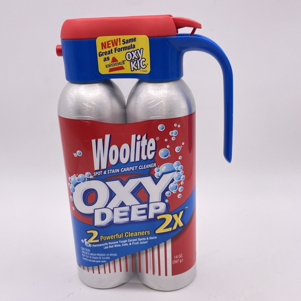 Woolite Oxy‎ Deep 2X Spot & Stain Carpet Spray Cleaner 2 Powerful Cleaners 14oz